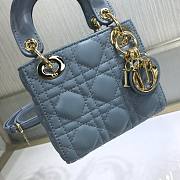 Dior Micro lady bag cloud blue cannage lambskin size 12cm - 3