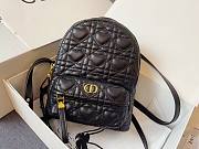 Dior mini Dioramour backpack black cannage lambskin with heart motif size 16cm - 1