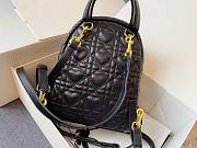 Dior mini Dioramour backpack black cannage lambskin with heart motif size 16cm - 2