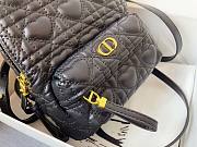 Dior mini Dioramour backpack black cannage lambskin with heart motif size 16cm - 4
