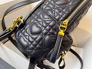 Dior mini Dioramour backpack black cannage lambskin with heart motif size 16cm - 5