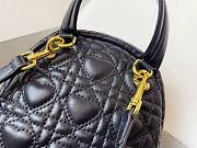 Dior mini Dioramour backpack black cannage lambskin with heart motif size 16cm - 6