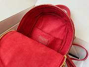 Dior mini Dioramour backpack red cannage lambskin with heart motif size 16cm - 2