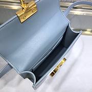 Dior micro 30 montaigne bag blue-gray box calfskin size 15cm - 6