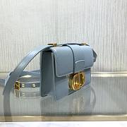 Dior micro 30 montaigne bag blue-gray box calfskin size 15cm - 3