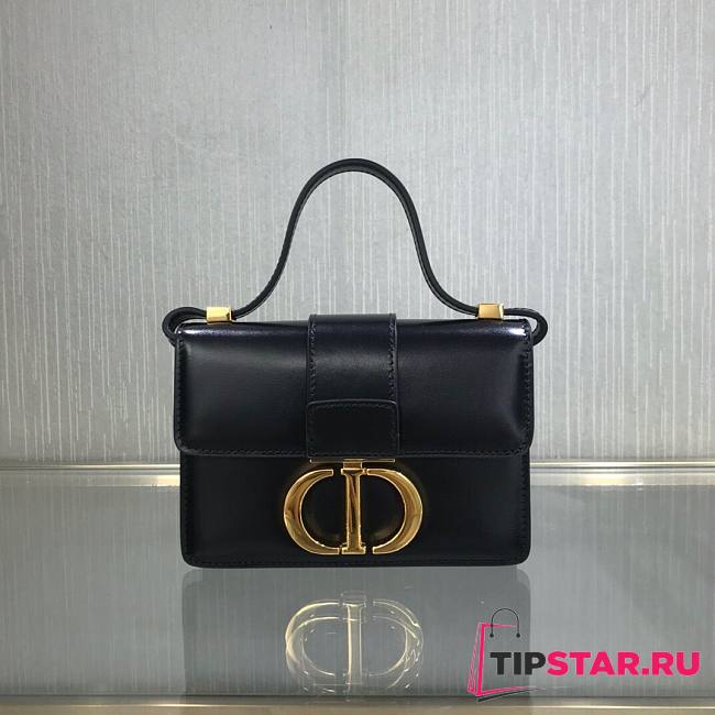 Dior micro 30 montaigne bag black box calfskin size 15cm - 1