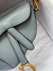 Dior micro Saddle bag cloud blue goatskin size 12cm - 2