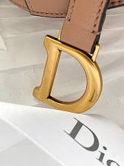 Dior micro Saddle bag rose des vents goatskin size 12cm - 3
