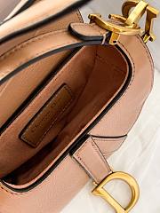Dior micro Saddle bag rose des vents goatskin size 12cm - 2
