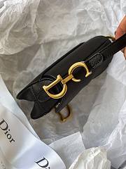 Dior micro Saddle bag black goatskin size 12cm - 3