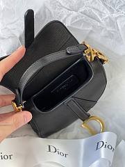 Dior micro Saddle bag black goatskin size 12cm - 5