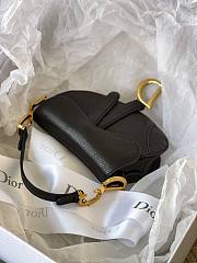 Dior micro Saddle bag black goatskin size 12cm - 2