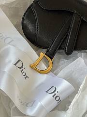 Dior micro Saddle bag black goatskin size 12cm - 4