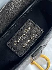 Dior micro Saddle bag black goatskin size 12cm - 6