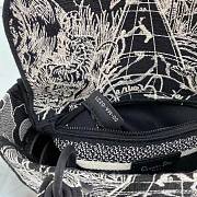 Dior medium Lady D-Lite bag black and white dior around the world embroidery size 24cm - 6