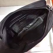 Prada black Nylon and saffiano leather bag with strap size 23cm - 3