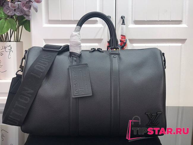 LV Keepall bandoulière 40 aerogram in black M57088 40cm - 1