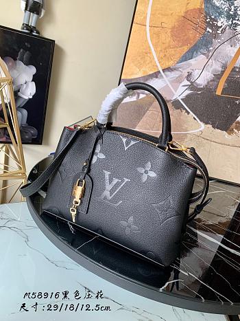 LV Petit palais monogram empreinte leather in black M58916 29cm