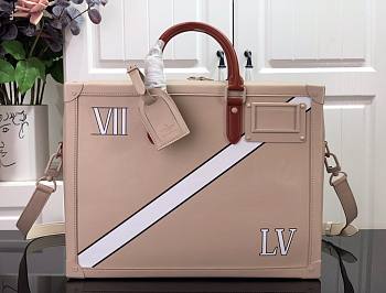 LV Soft trunk briefcase beige leather M44952 29cm