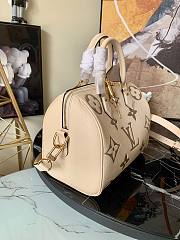 LV Speedy bandoulière bicolour monogram empreinte beige leather 25 (exclusive online prelaunch) 25cm - 3