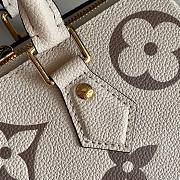 LV Speedy bandoulière bicolour monogram empreinte beige leather 25 (exclusive online prelaunch) 25cm - 4