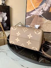 LV Speedy bandoulière bicolour monogram empreinte dark beige leather 25 (exclusive online prelaunch) 25cm - 4