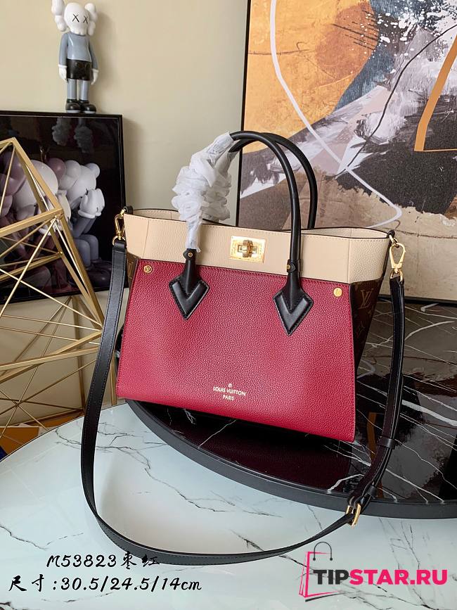 LV On My Side MM high-end leathers in wine M53823 30.5cm - 1