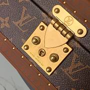 LV 8 watch case monogram canvas in brown leather (nude) M47641 35cm - 5