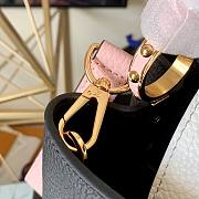 LV Capucines BB taurillon leather in black (pink strap) M57901 27cm - 2