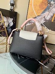 LV Capucines BB taurillon leather in black (pink strap) M57901 27cm - 6