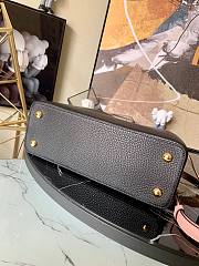LV Capucines PM taurillon leather in black (pink strap) M57901 31.5cm - 6