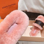 LV Fur Sandal In Pink - 6