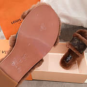 LV Fur Sandal In Brown - 2