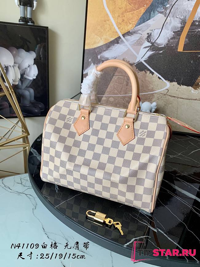 LV Speedy 25 monogram in white M41109 25cm - 1