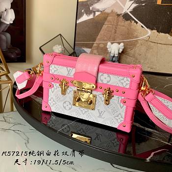 LV Petite malle pink leather M40273 19cm