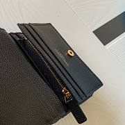 YSL Monogram card case in grain de poudre embossed leather in black 530841 11cm - 4