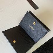 YSL Monogram card case in grain de poudre embossed leather in black 530841 11cm - 3
