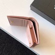 YSL Monogram card case in grain de poudre embossed leather in pink 530841 11cm - 6