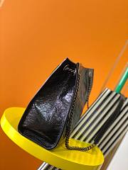 YSL Niki medium shopping bag crinkled vintage leather in black 577999 33cm - 2