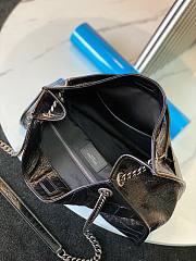 YSL Niki medium shopping bag crinkled vintage leather in black 577999 33cm - 4
