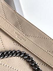 YSL Niki medium shopping bag crinkled vintage leather in beige 577999 33cm - 5