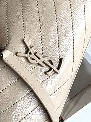 YSL Niki medium shopping bag crinkled vintage leather in beige 577999 33cm - 3