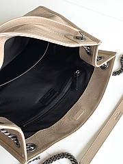 YSL Niki medium shopping bag crinkled vintage leather in beige 577999 33cm - 4