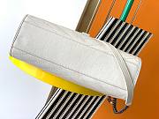 YSL Niki medium shopping bag crinkled vintage leather in white 577999 33cm - 5
