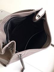 YSL Niki medium shopping bag crinkled vintage leather in gray 577999 33cm - 5