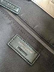 YSL Niki medium shopping bag crinkled vintage leather in gray 577999 33cm - 2