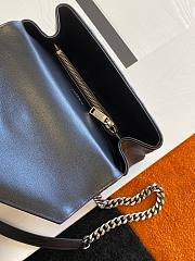 YSL Medium classic cross body bag in black with silver metal 428056 24cm - 4