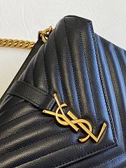 YSL Medium classic cross body bag in black with gold metal 428056 24cm - 6
