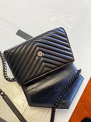 YSL Medium classic monogram leather cross body bag full black 428056 24cm - 5