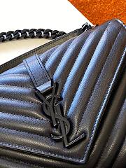 YSL Medium classic monogram leather cross body bag full black 428056 24cm - 6